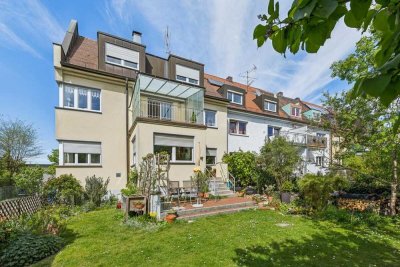 Hell, gepflegt und grün: 3-Zimmer-Wohnung mit großem Balkon, Garage und Gartennutzung