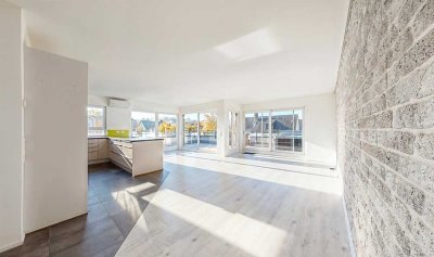 Exklusives Penthouse mit umlaufender Panoramaterrasse, Tiefgarage, Aufzug und Barrierearm