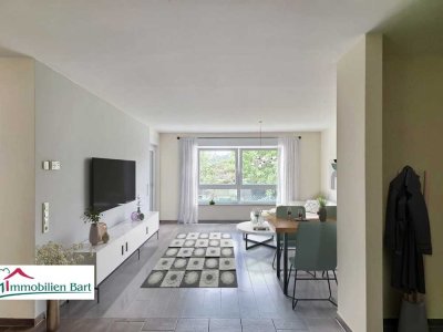 SOFORT FREI! NEUWERTIGE 97 M² EG WOHNUNG MIT SICHT INS GRÜNE!