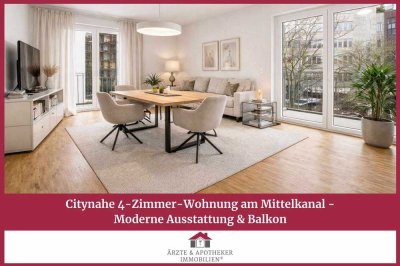 Citynahe 4-Zimmer-Wohnung am Mittelkanal – Moderne Ausstattung & Balkon