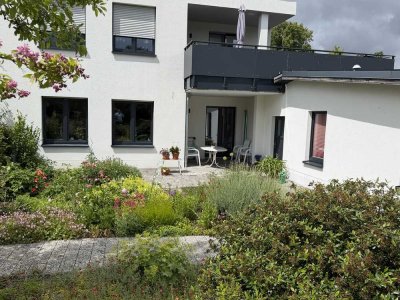 barrierefreie moderne Erdgeschoßwohnung mit überdachter Terrasse und Garten  - Bj.  2017