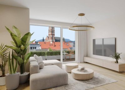 Penthouse mit wunderschönem Blick auf die Herz-Jesu-Kirche
