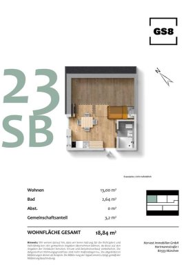 Modernes Studentenapartment inkl. Möbel – Neubau am Englischen Garten
