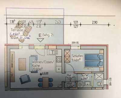 Stilvolle 2,5 Raum-Wohnung mit EBK in Birgel
