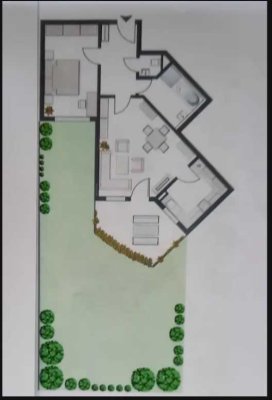 2-Zimmer-EG-Wohnung mit Einbauküche, Terrasse und Garten in Nufringen, 2 min zur S-Bahn S1