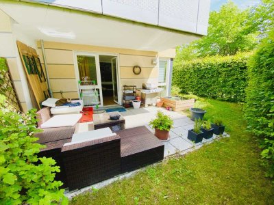 3 Zi.-GARTENWOHNUNG mit TERRASSE im ruhigen OBERSENDLING-ISARNÄHE!