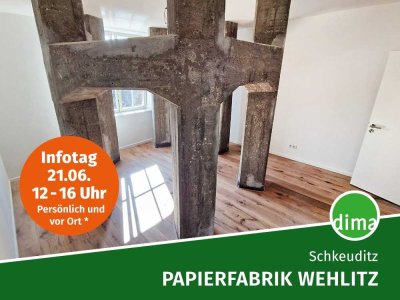ERSTBEZUG sanierte Papierfabrik | besondere Whg. mit Säulen, Einbauküche, Gäste-WC, AR u.v.m.