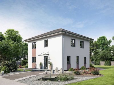 Modern wohnen, nachhaltig bauen – jetzt KfW40-Traumhaus im Grünen realisieren!