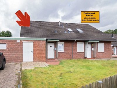 Gepflegte Doppelhaushälfte mit Garage und überdachter Terrasse im Ferienpark Berum!