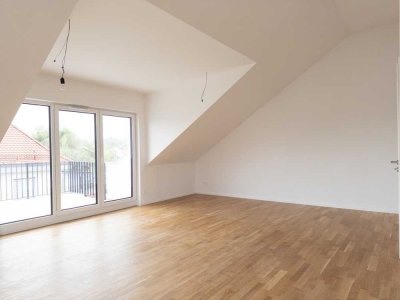 Neubau-Erstbezug! Schöne Dachgeschosswohnung mit Balkon und Tiefgaragenstellplatz