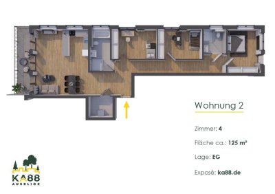 � Einzigartiges Wohnen � Luxusleben in geräumiger 4-Zi.-Wohnung mit Balkon & Blick ins Grüne �