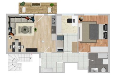 Attraktive und gepflegte 3-Raum-Wohnung in Duisburg