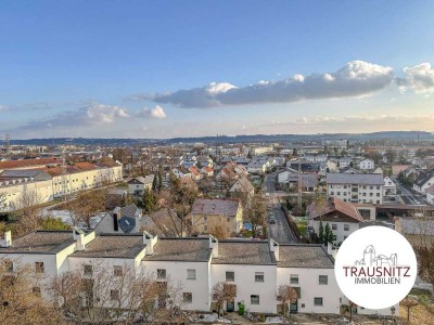 Ausblick mit Weitblick: modernisierte 2-Zimmer-Wohnung mit großflächiger Dachterrasse