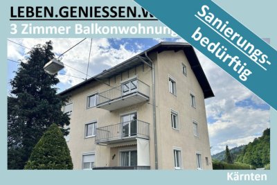 DREI ZIMMER BALKONWOHNUNG