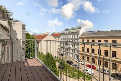 Nähe Mariahilfer Straße - DG Wohnung mit Balkon inklusive Küchenzeile - ohne direktem vis-a-vis und traumhaftem Parkblick