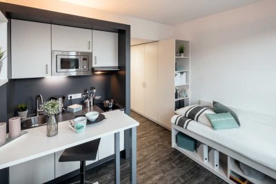 Komplett möbliertes, modernes Studentenapartment - Studio S Silver - im Herzen Münsters (20,6 m²)