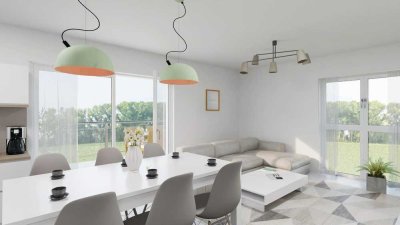 Stilvolle 4,5-Zi.-OG-Wohnung in Ergenzingen - hell, modern, mit Balkon & VVS-Bahnhof in 5 Gehmin.