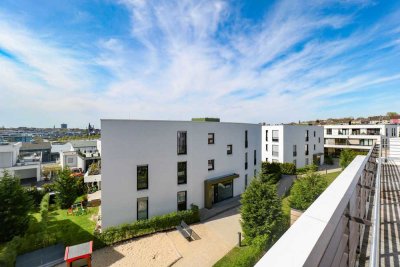 Penthouse-Traum mit sonnigem Balkon, eleganter Markenküche & zwei stilvollen Tageslichtbädern
