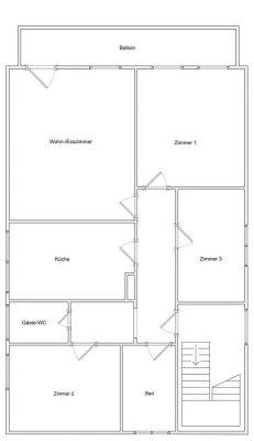 Frisch sanierte 4-Zimmer-Wohnung mit geh. Innenausstattung, Balkon und Garten