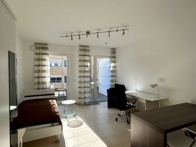 Geschmackvolle, neuwertige 1-Raum-Wohnung mit geh. Innenausstattung mit Balkon und EBK in Erlangen