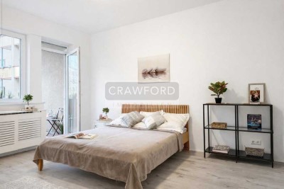 Fernwärme und saniert: 2-Zimmerwohnung mit Balkon am Insulaner