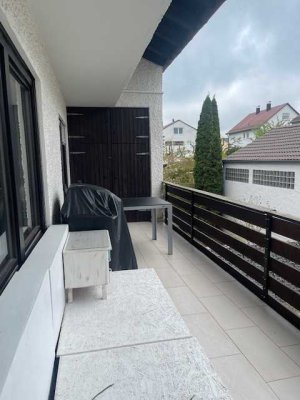3 Zimmer Wohnung in Beimerstetten mit Einbauküche, Kaminofen und großem Balkon