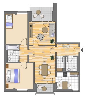 3 Zimmer-Wohnung in Düsseldorf-Hassels