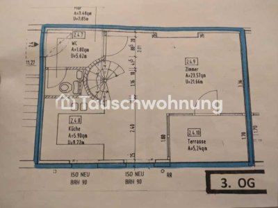 Tauschwohnung: Suche 4+Zimmer, biete 3Zimmer Maisonette in Bestlage