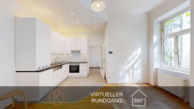 Renovierte Altbau-Wohnung am Liechtensteinpark | 1,5 Zimmer | Lift