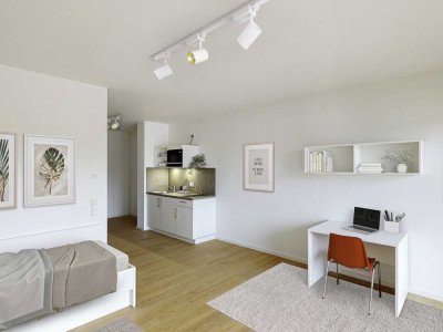 Jetzt Umzugsbonus sichern! Möbliertes 1-Zimmer-Apartment mit Einbauküche und Balkon
