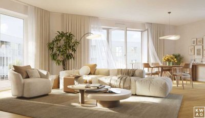 Hochwertige 2-Zimmer-Wohnung mit Ankleide und Loggia im 4. OG