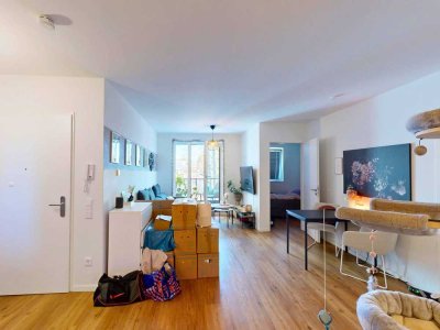 Moderne 2-Zimmer-Neubauwohnung mit hochwertiger EBK und großem BALKON