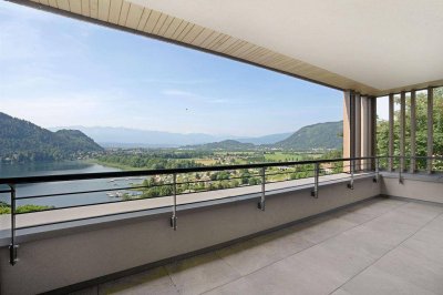 Neuwertige 3-Zi.-Miet-Wohnung mit Panorama-Seeblick auf den Ossiacher See