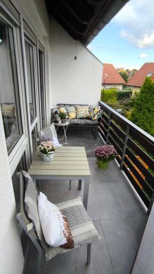 Provisionsfreie, tolle & sehr gepflegte teilmöbilierte 3-Raum-Wohnung in Jena Cospeda mit Südbalkon