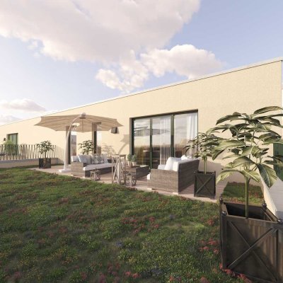 Neubau Erstbezug - Hinterhauswohnung mit großer Südterrasse samt Grünfläche
