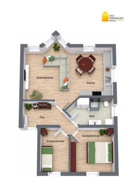 Renovierte 3-Raum-Wohnung