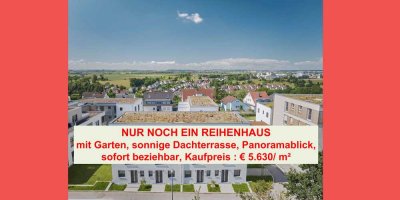 Reiheneckhaus mit Garten, sonniger Dachterrasse und Panoramablick