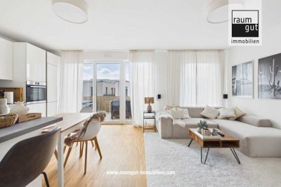 Moderne 3-Zimmer-Wohnung mit Balkon, Einbauküche und TG-Stellplatz im idyllischen D-Unterbach