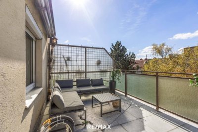 Traumhafte DG-Wohnung mit 2 Dachterrassen in Ruhelage. 3 o. 4 Zimmer.