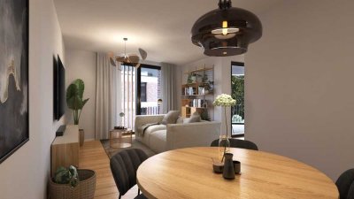 Moderne 2-Zimmer-Wohnung mit exklusiver Ausstattung im QUIN zum 01.01.2025