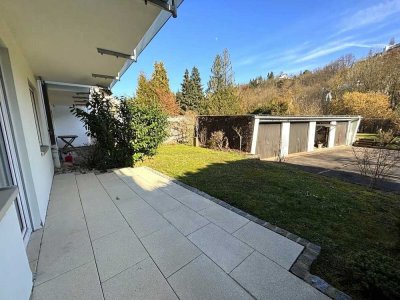 Maisonette-Wohnung mit eigenem Garten & Garage in zentraler Lage