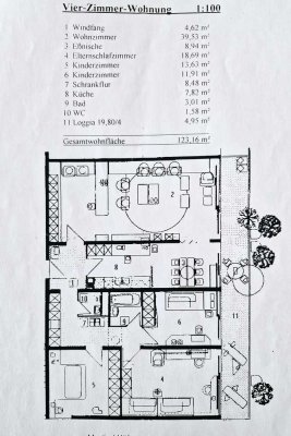 Ansprechende und gepflegte 4-Raum-Wohnung mit gehobener Innenausstattung mit EBK in Wiesbaden