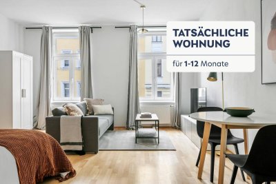 Hübsches Studio mit separater Küche, heller Altbau mit ostseitigem Balkon in ruhiger Lage (VIE136)