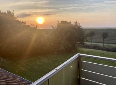 Ferienwohnung am Deich mit Nordseeblick