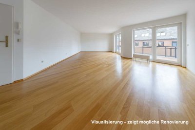 Lichtdurchflutete 4-Zimmer-Wohnung mit 2 Balkonen & TG – provisionsfrei, mit Gestaltungsspielraum