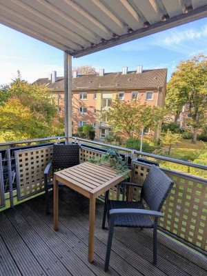 Helle & möblierte 2,5-Zimmer Endwohnung m. Südwest Balkon in ruhiger Süd-Lage
