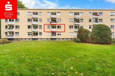 Bremen – Neue Vahr Nord: Gut geschnittene 3-Zimmer-Eigentumswohnung mit Südbalkon