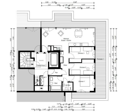 Exklusives Penthouse mit Weitblick, Klimatisiert und mit Dachterrasse - Stellplatz mit Wallbox mögl.