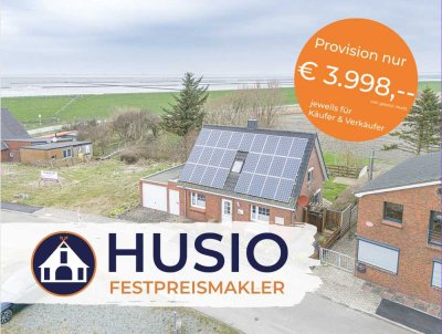 Komplett möbliertes Ferienhaus mit PV Anlage direkt am Wattenmeer