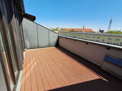 Maisonette mit großzüger Terrasse und Balkon in naher Innenstadtlage